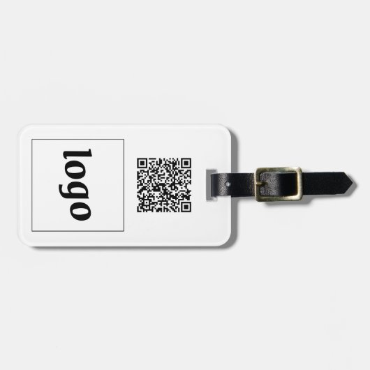 Étiquette À Bagage Logo QR Code Entreprise Promotion (Devant horizontal)
