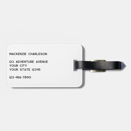 Étiquette À Bagage Logo QR Code Entreprise Promotion (Dos horizontal)