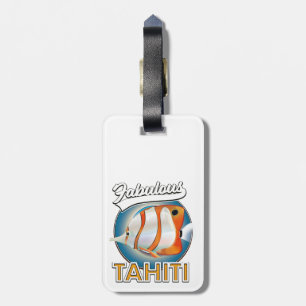 Étiquette À Bagage logo rétro fabuleux de Tahiti