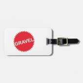 Étiquette À Bagage Logo rouge Gravel Cycling (Devant horizontal)