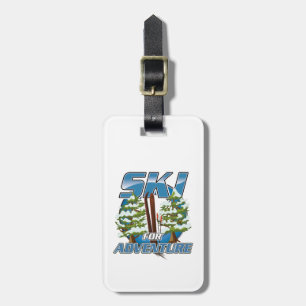 Étiquette À Bagage Logo ski pour voyage d'aventure