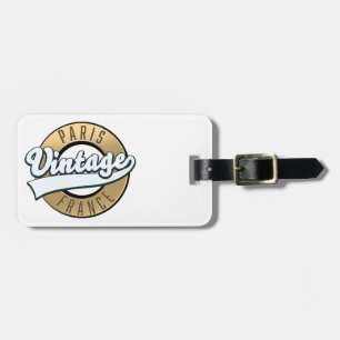 Étiquette À Bagage Logo vintage de Paris France