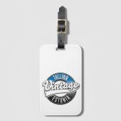 Étiquette À Bagage Logo vintage de Tallinn Estonie (Devant Vertical)