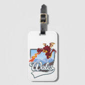 Étiquette À Bagage logo Wales Dragon (Devant Vertical)