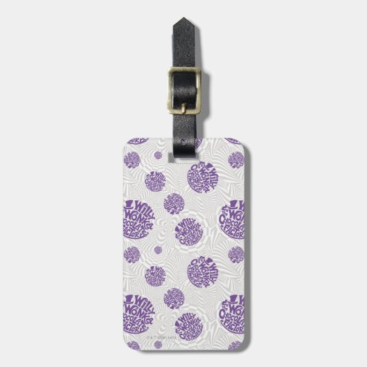 Étiquette À Bagage Logo Willy Wonka Psychedelic Graphisme (Devant Vertical)