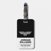 Étiquette À Bagage Logo Wonder Woman Paisley (Dos Vertical)