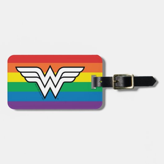Étiquette À Bagage Logo Wonder Woman Rainbow (Devant horizontal)