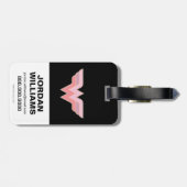 Étiquette À Bagage Logo Wonder Woman Rose and Orange Mesh (Dos horizontal)