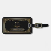 Étiquette À Bagage Loi sur l'or et le procureur noir (Devant horizontal)