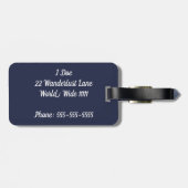 Étiquette À Bagage Loin les océans et les vagues m'appellent (Dos horizontal)