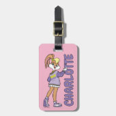 Étiquette À Bagage Lola TUNE SQUAD™ Varsity Heart (Devant Vertical)