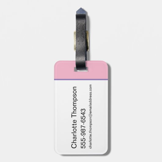 Étiquette À Bagage Lola TUNE SQUAD™ Varsity Heart (Dos Vertical)