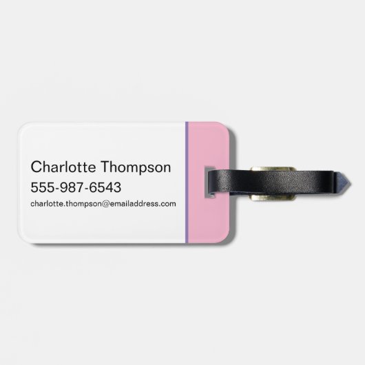 Étiquette À Bagage Lola TUNE SQUAD™ Varsity Heart (Dos horizontal)