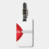 Étiquette À Bagage lollipop à coeur rouge (Devant Vertical)