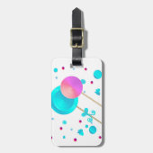 Étiquette À Bagage Lollipops et points bonbons (Devant Vertical)