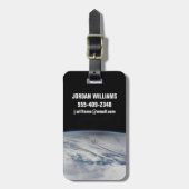 Étiquette À Bagage L'Ombre De La Lune S'Étend Sur Le Pacifique Nord.  (Devant Vertical)