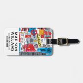 Étiquette À Bagage Londres, Angleterre (Devant horizontal)