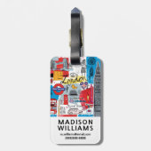 Étiquette À Bagage Londres, Angleterre (Dos Vertical)