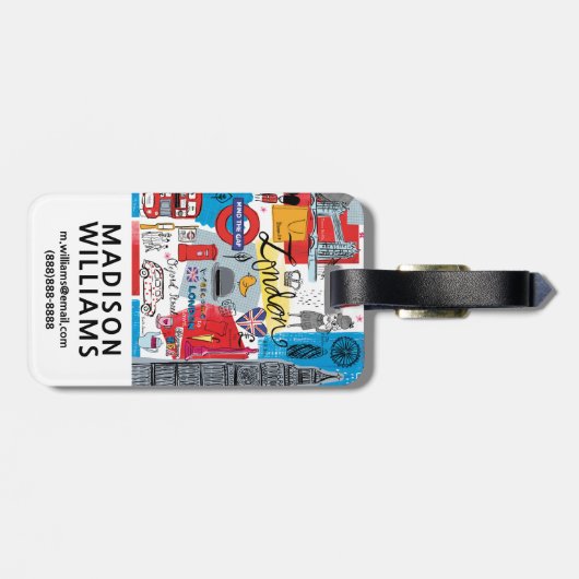 Étiquette À Bagage Londres, Angleterre (Dos horizontal)