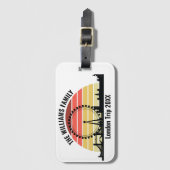 Étiquette À Bagage Londres Angleterre Sunset Custom Family Trip (Devant Vertical)