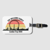 Étiquette À Bagage Londres Angleterre Sunset Custom Family Trip (Devant Horizontal)