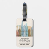 Étiquette À Bagage Londres, Angleterre| Ville Skyline (Dos Vertical)