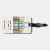 Étiquette À Bagage Londres, Angleterre| Ville Skyline (Dos horizontal)