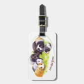 Étiquette À Bagage Long Hair Cavies (Devant Vertical)