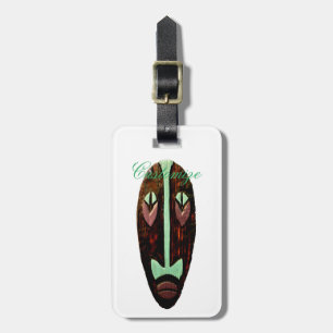 Étiquette À Bagage Long Tonnerre de Masque Tiki