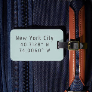 Étiquette À Bagage Longitude de la Latitude de New York