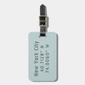 Étiquette À Bagage Longitude de la Latitude de New York (Devant Vertical)