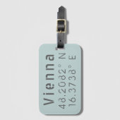 Étiquette À Bagage Longueur de la latitude de Vienne (Devant Vertical)