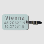 Étiquette À Bagage Longueur de la latitude de Vienne (Devant Horizontal)