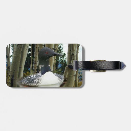 Étiquette À Bagage Loon sauvage (Dos horizontal)