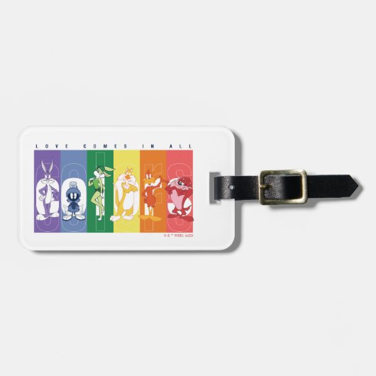 Étiquette À Bagage LOONEY TUNES™ - L'Amour Vient Dans Toutes Les Coul (Devant horizontal)