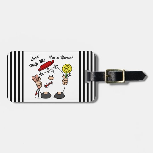Étiquette À Bagage Lord Aidez-moi Je suis infirmière (Devant horizontal)