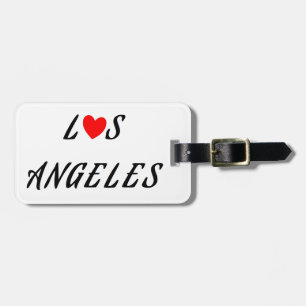 Étiquette À Bagage Los Angeles coeur rouge