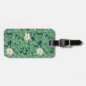 Étiquette À Bagage Lotus Lagoon Motif - Le Lotus Blanc (Devant horizontal)