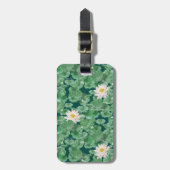 Étiquette À Bagage Lotus Lagoon Motif - Le Lotus Blanc (Devant Vertical)