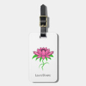 Étiquette À Bagage Lotus rose (Devant Vertical)
