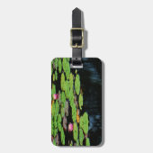 Étiquette À Bagage lotus rose noir (Devant Vertical)