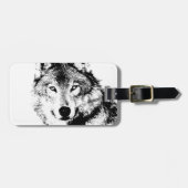 Étiquette À Bagage Loup (Devant horizontal)