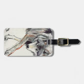 Étiquette À Bagage Loup (Devant horizontal)