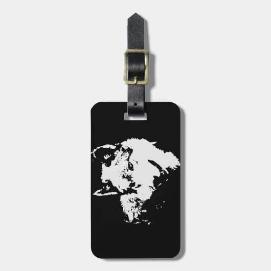 Étiquette À Bagage Loup (Devant Vertical)