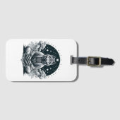 Étiquette À Bagage Loup averti (Devant Horizontal)