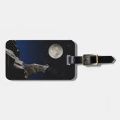 Étiquette À Bagage Loup d'hurlement (Devant horizontal)