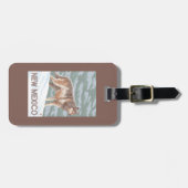 Étiquette À Bagage Loup gris StandingNew Mexique (Devant horizontal)