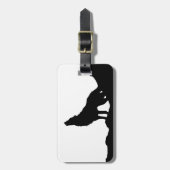 Étiquette À Bagage Loup solitaire debout sur une colline (Devant Vertical)