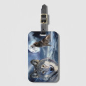 Étiquette À Bagage Loups (Devant Vertical)