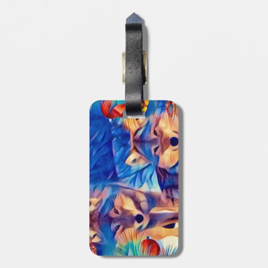 Étiquette À Bagage Loups de vacances (Dos Vertical)